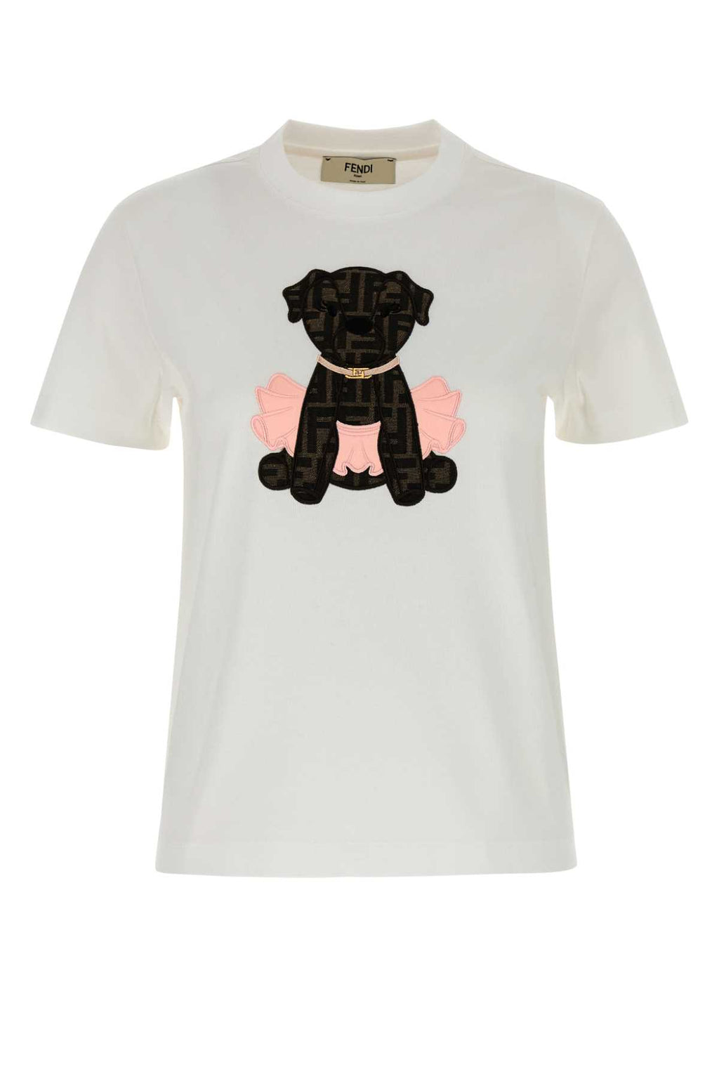 FENDI T-SHIRT ITINA CHARM CO For Women Exterior: 100% Cotton