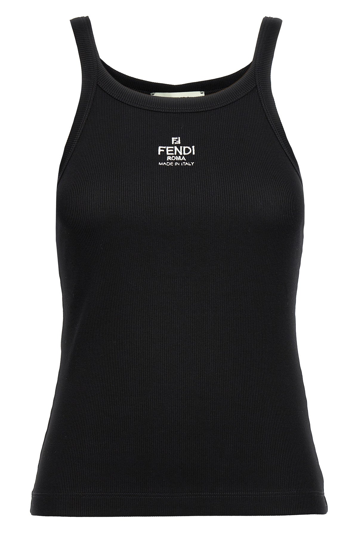 FENDI Logo tank top For Women 94% cotton 6% elastane