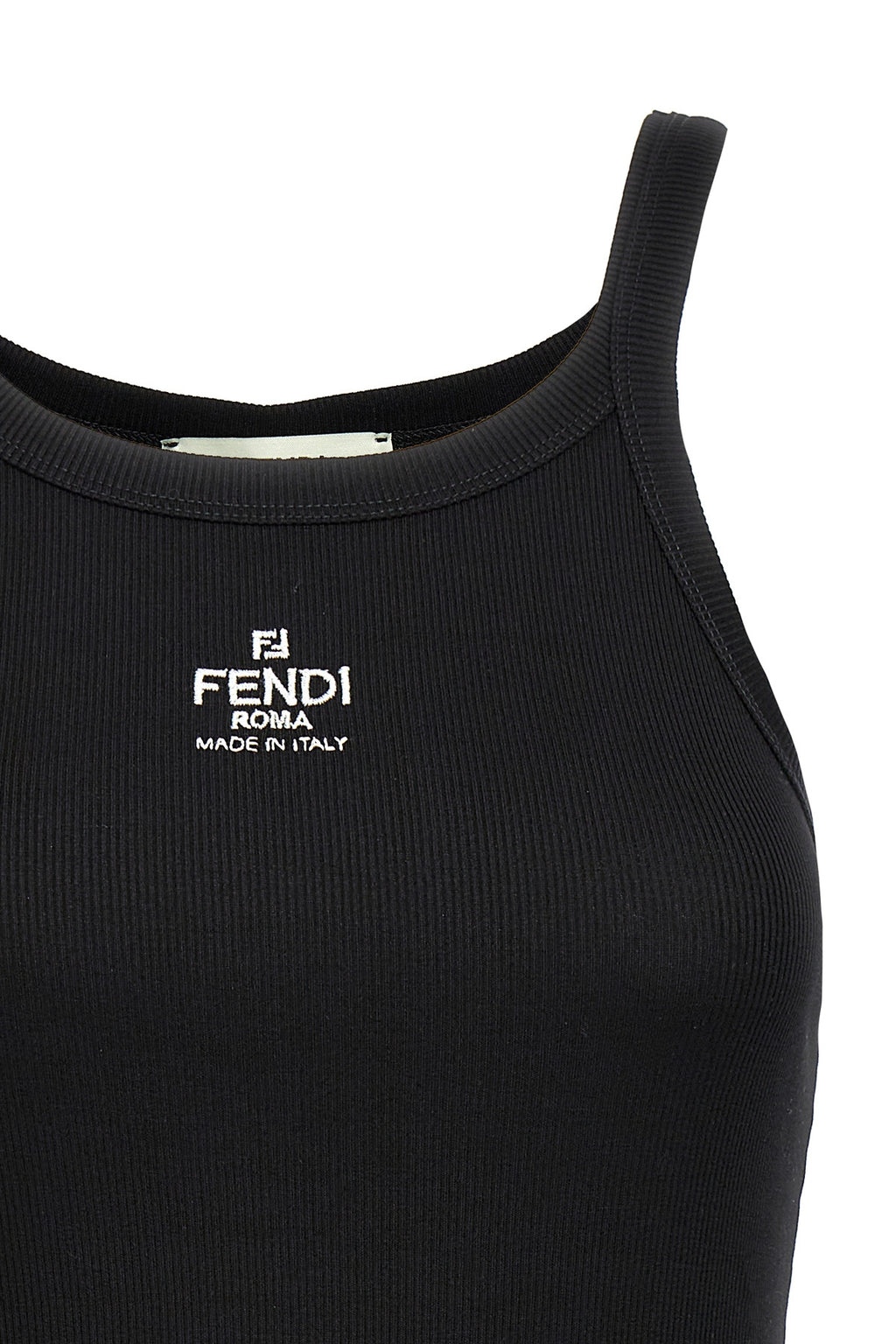 FENDI Logo tank top For Women 94% cotton 6% elastane