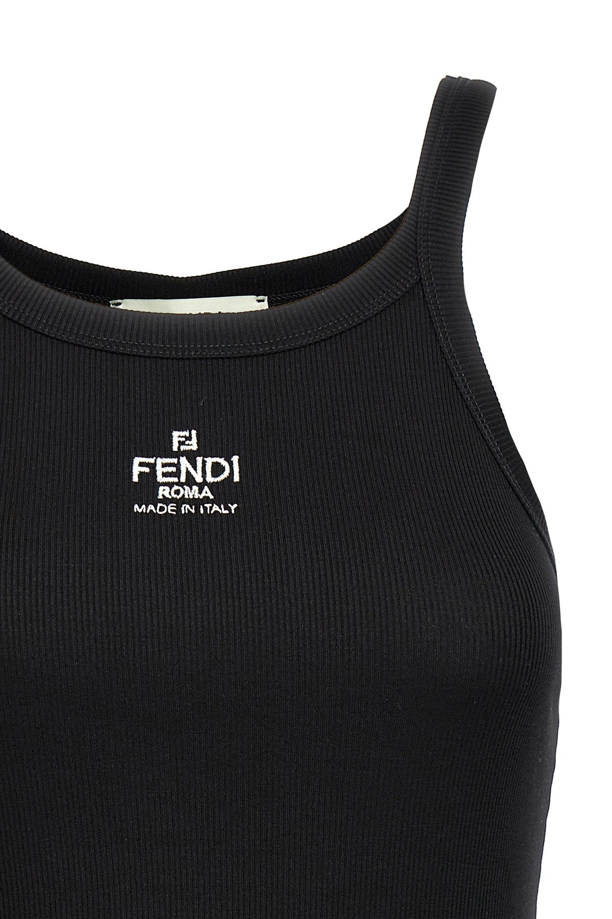 FENDI Logo tank top For Women 94% cotton 6% elastane