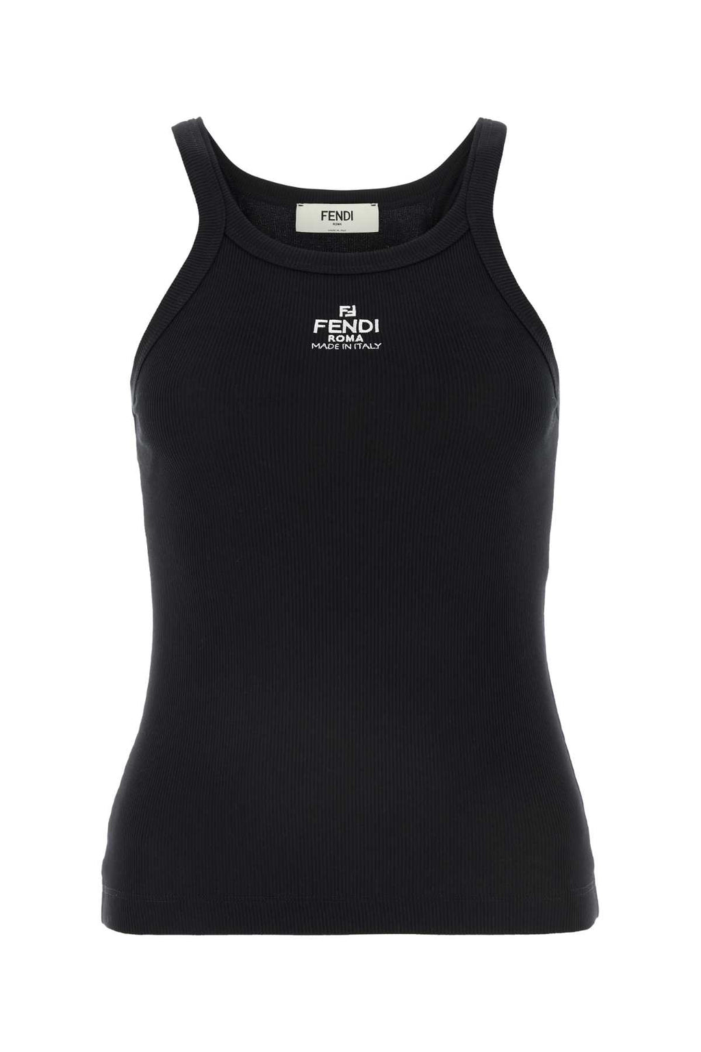 FENDI TOP FENDI RIBBED COTTON JERSEY For Women 94%CO,6%EA