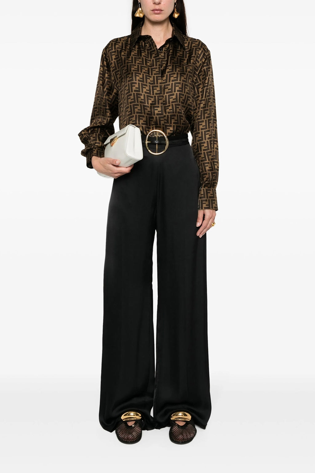 FENDI FF monogram shirt For Women 100% silk