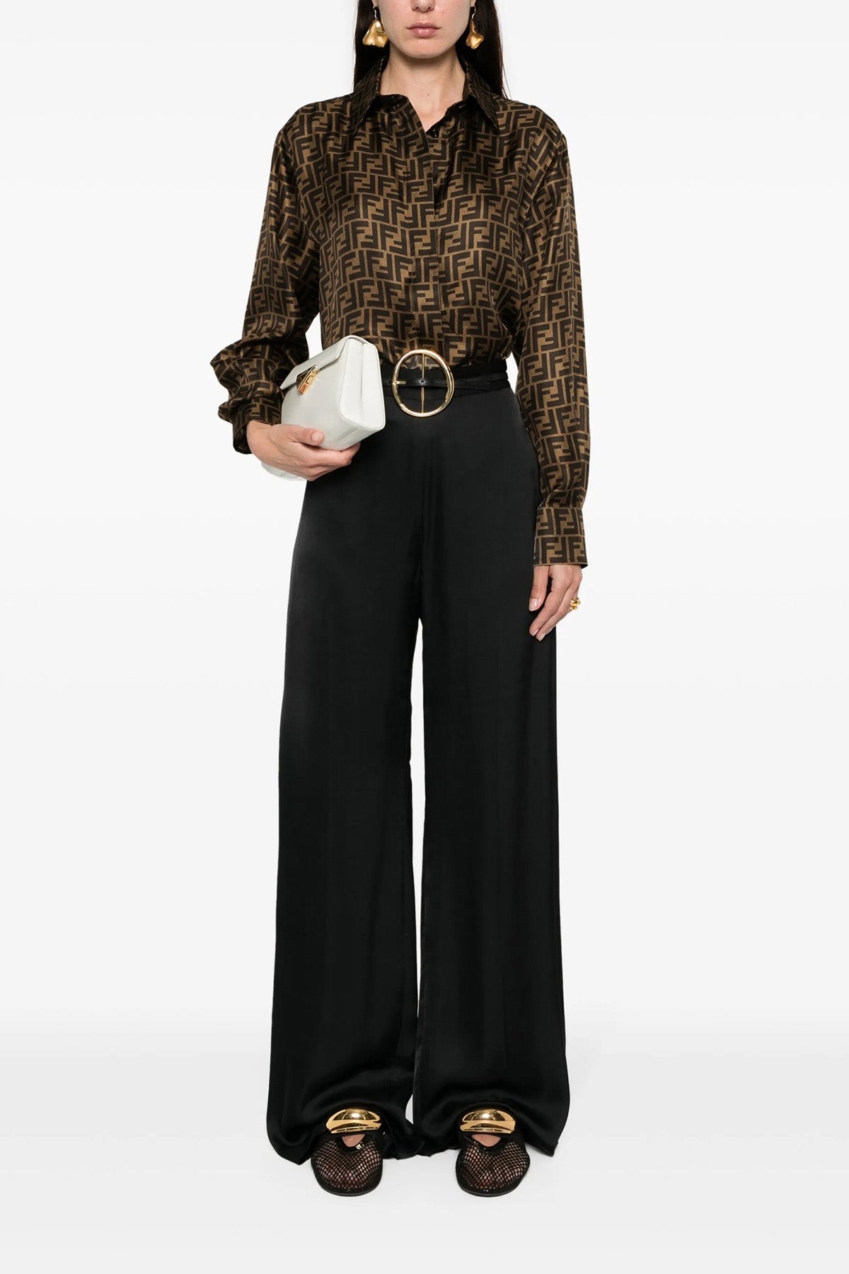 FENDI FF monogram shirt For Women 100% silk
