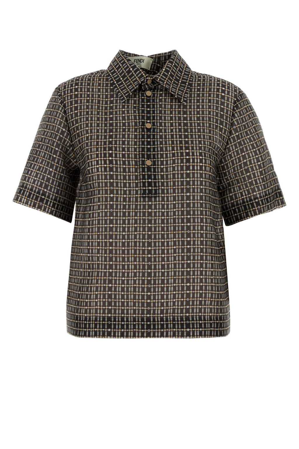 FENDI S/S SHIRT MINI FF For Women Exterior: 56% Silk 44% Nylon