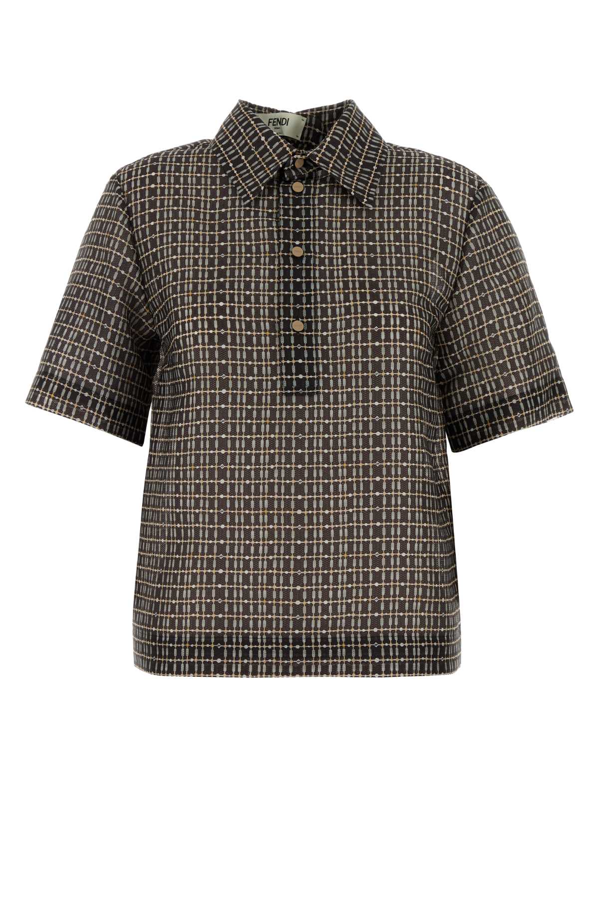 FENDI S/S SHIRT MINI FF For Women Exterior: 56% Silk 44% Nylon
