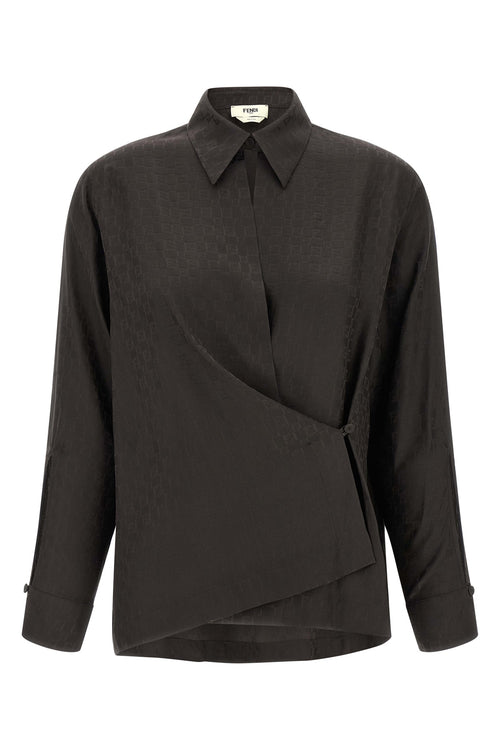 FENDI 'Chess FF' shirt For Women 100% silk