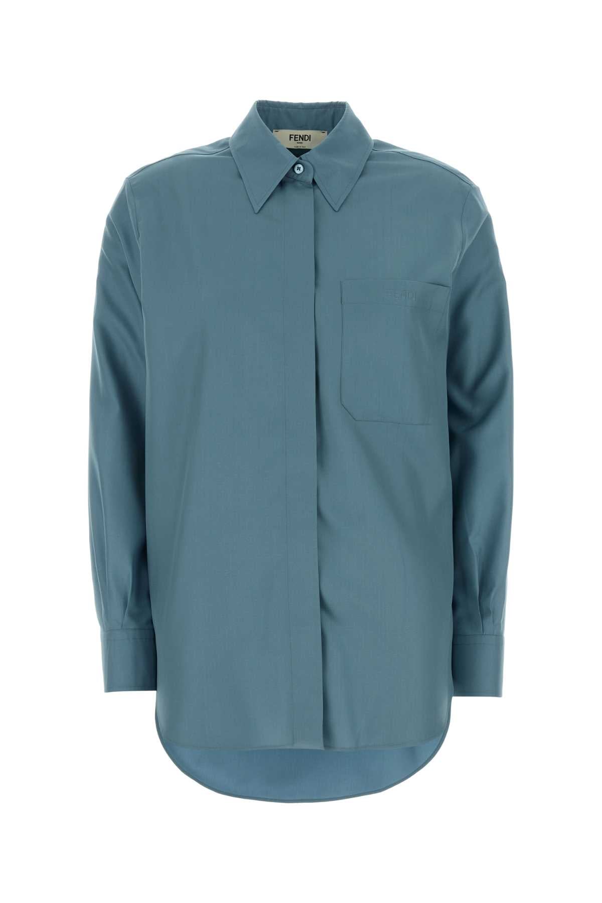 FENDI CAMICIA SILK POPELINE For Women Exterior: 100% Silk