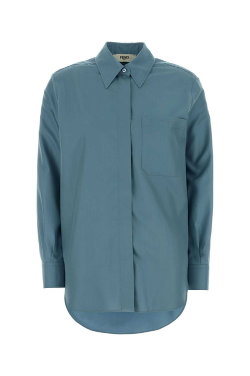 FENDI CAMICIA SILK POPELINE For Women Exterior: 100% Silk
