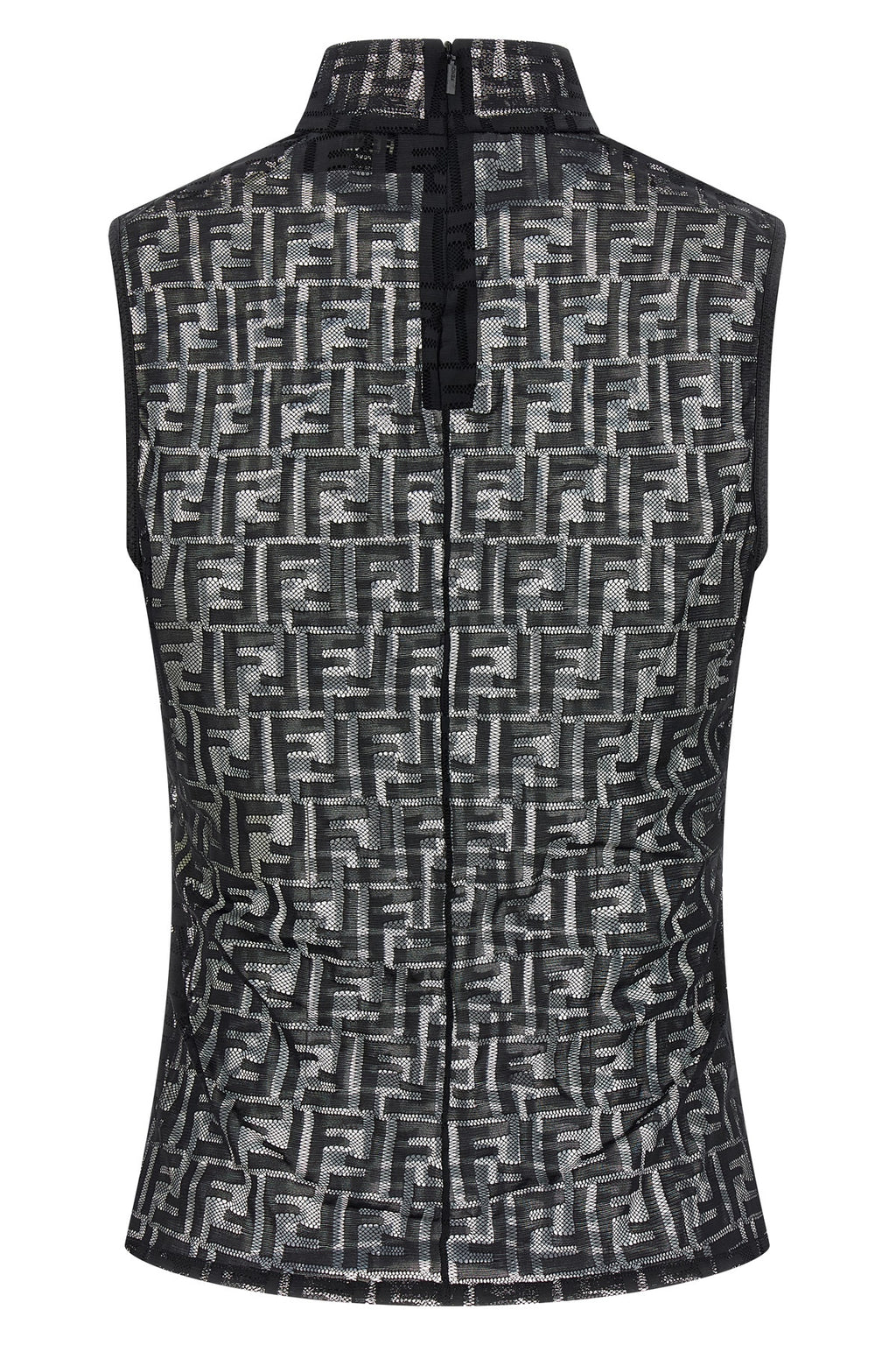 FENDI 'FF' lace top For Women 92% polyamide, 8% elastane