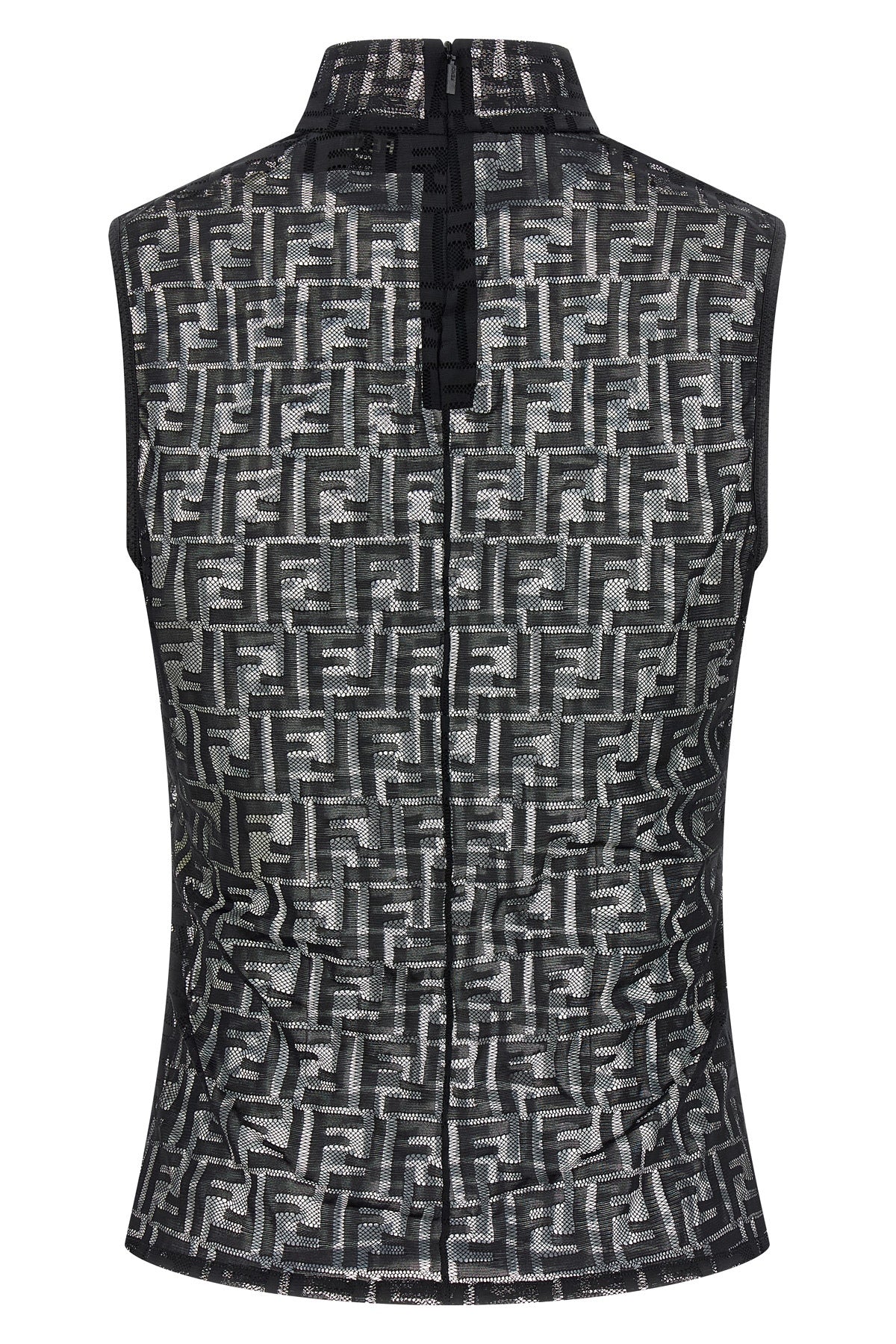 FENDI 'FF' lace top For Women 92% polyamide, 8% elastane