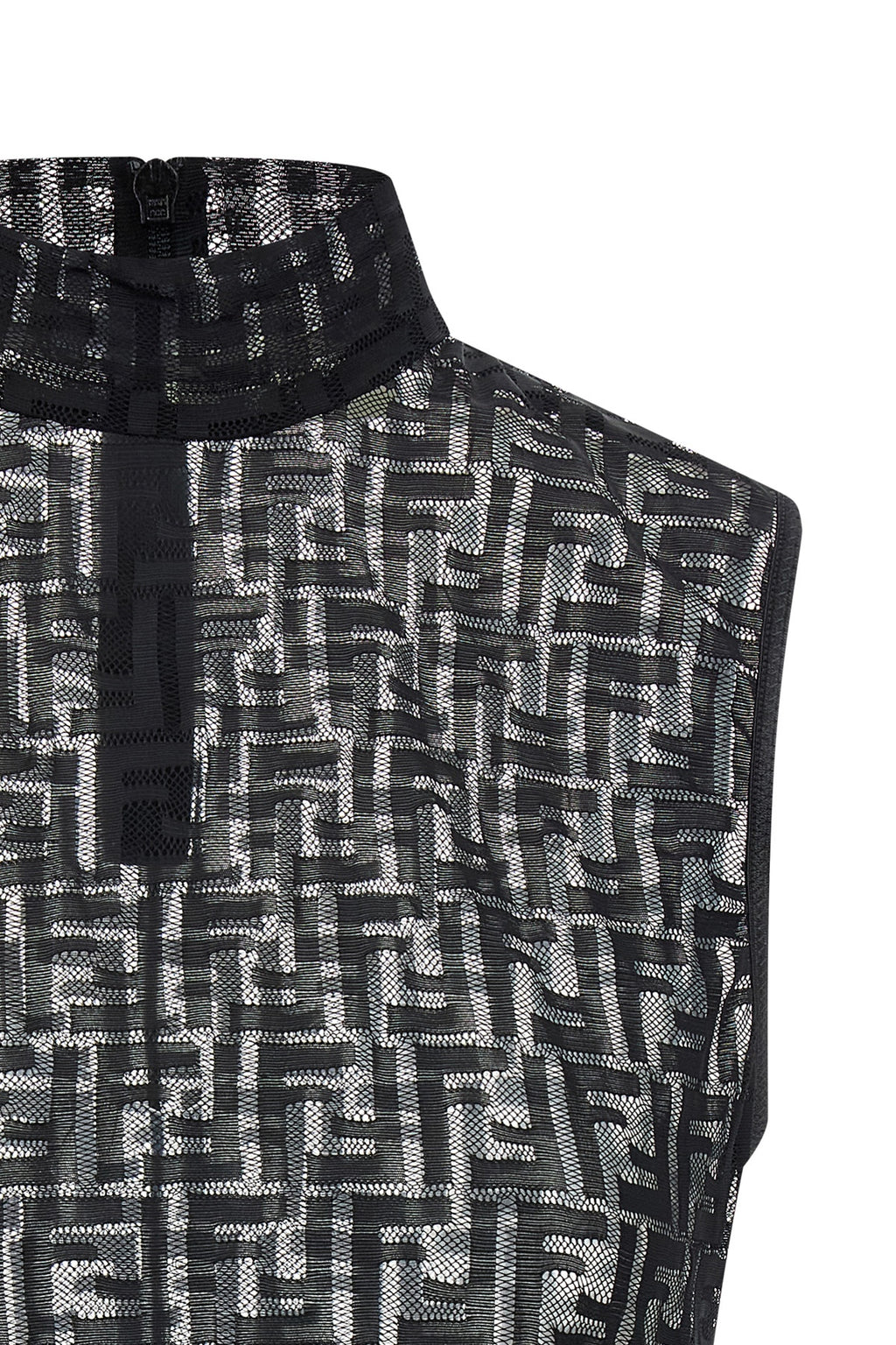 FENDI 'FF' lace top For Women 92% polyamide, 8% elastane