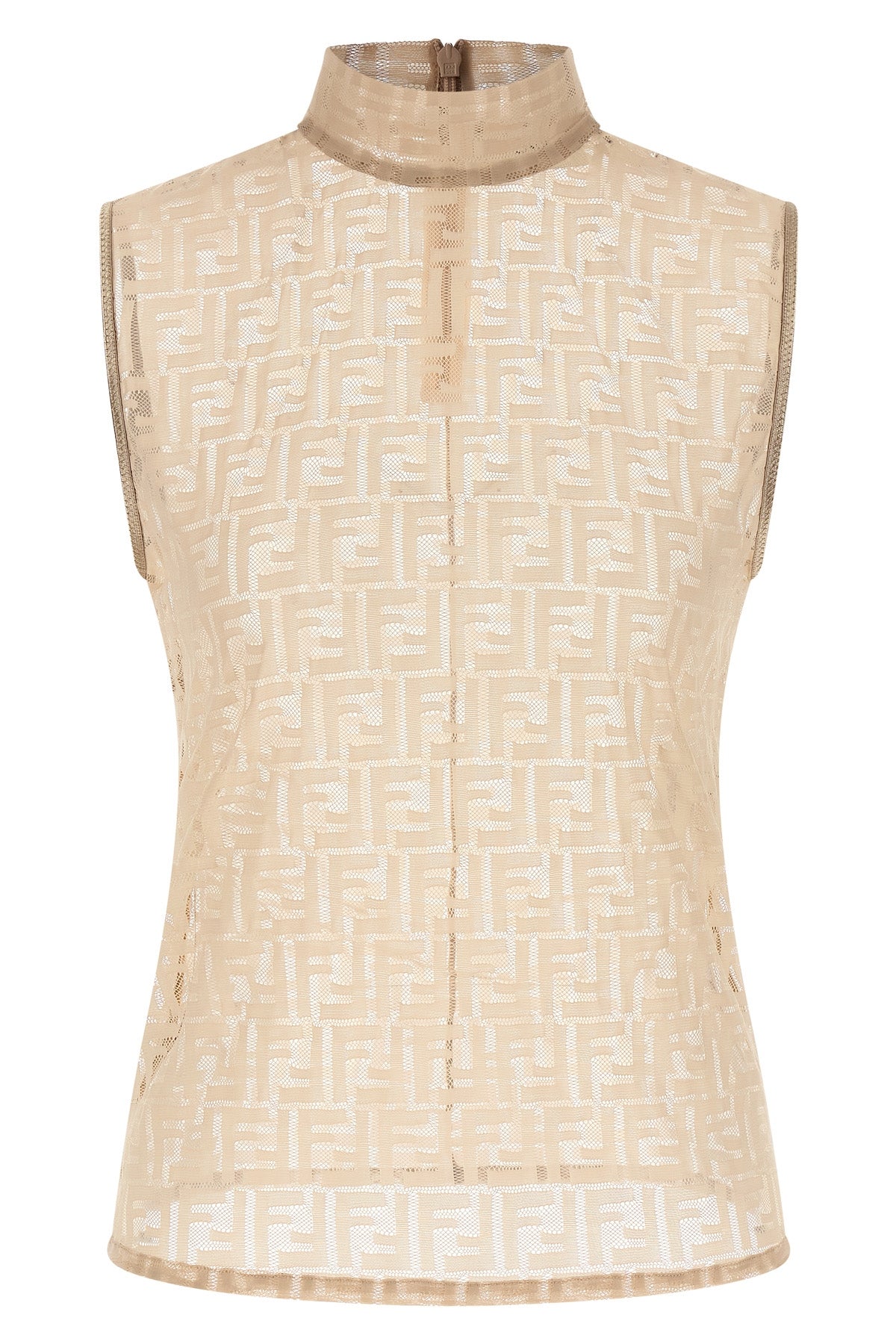 FENDI 'FF' lace top For Women 92% polyamide, 8% elastane