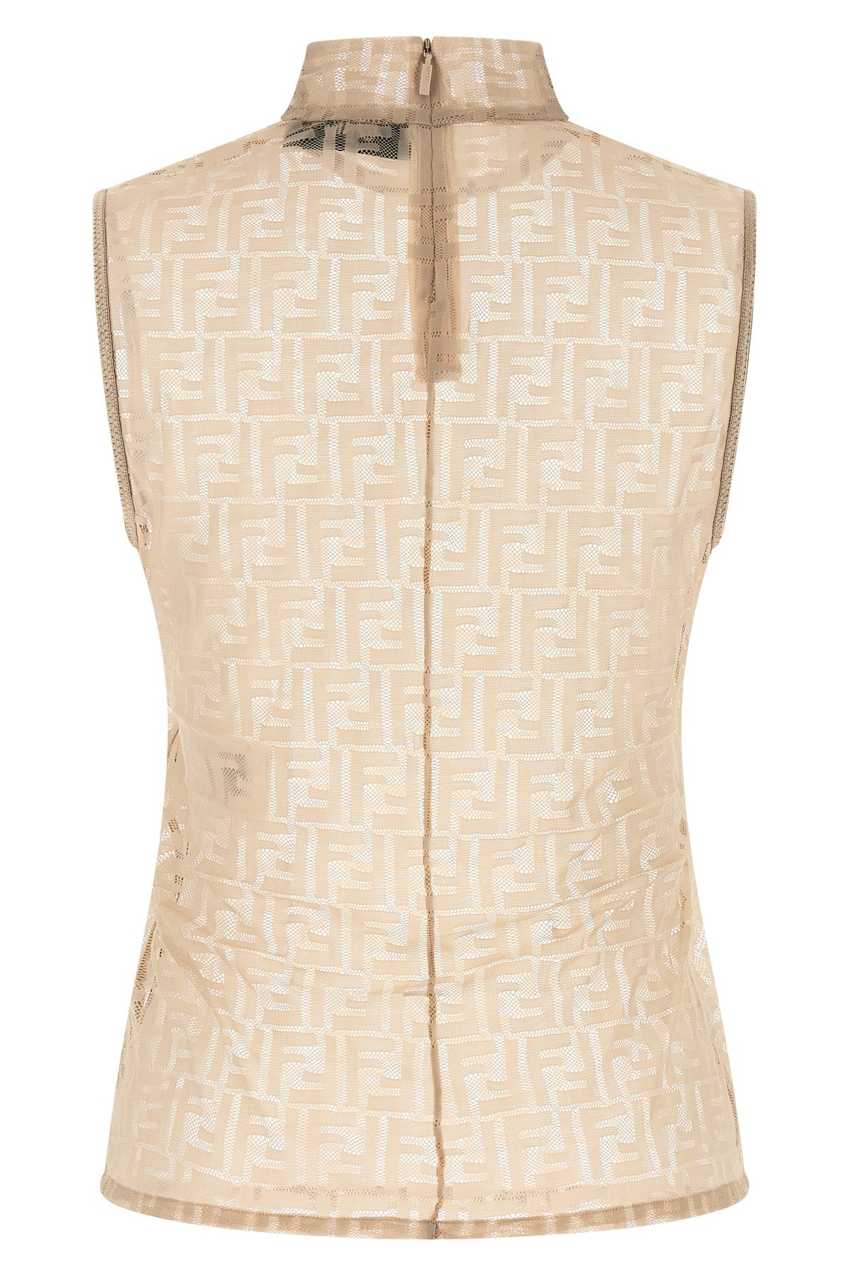 FENDI 'FF' lace top For Women 92% polyamide, 8% elastane