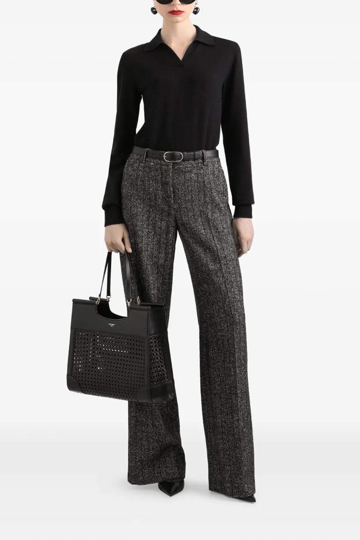 DOLCE & GABBANA Striped wool pants For Women 48% virgin wool 35% wool 16% polyamide 1% elastane