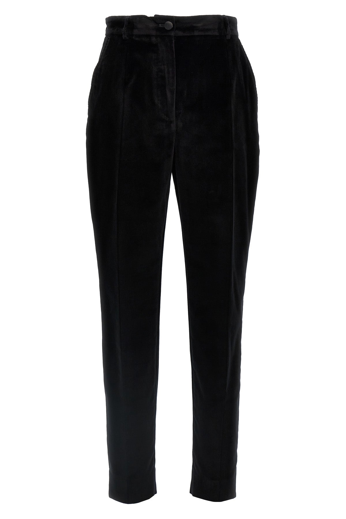 DOLCE & GABBANA Velvet tuxedo pants For Women 88% cotton 9% silk 3% polyester