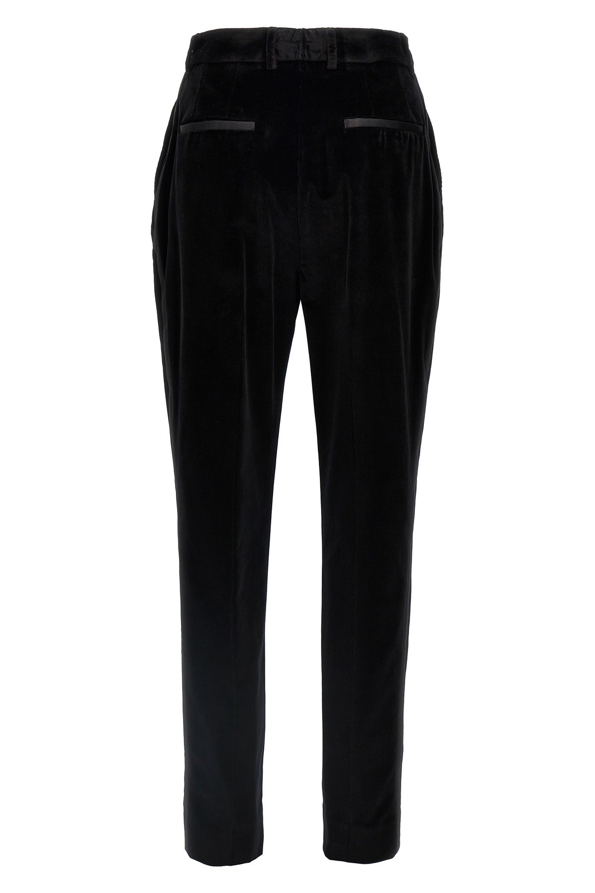 DOLCE & GABBANA Velvet tuxedo pants For Women 88% cotton 9% silk 3% polyester