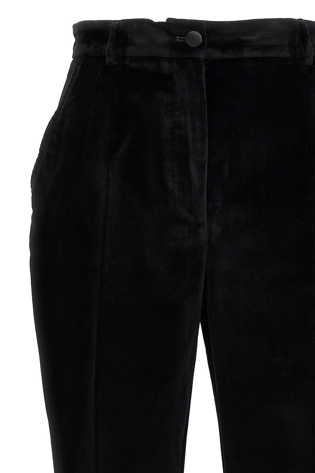 DOLCE & GABBANA Velvet tuxedo pants For Women 88% cotton 9% silk 3% polyester