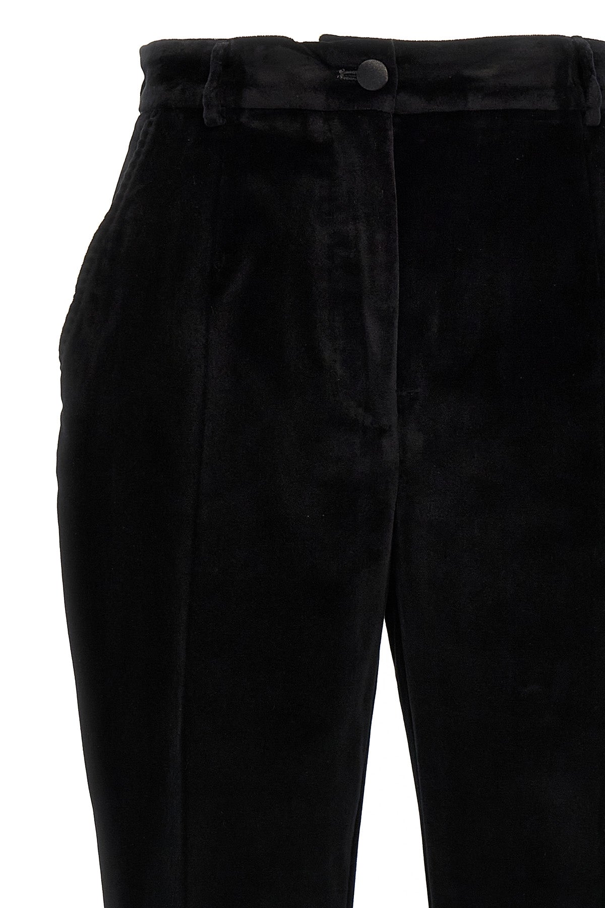 DOLCE & GABBANA Velvet tuxedo pants For Women 88% cotton 9% silk 3% polyester