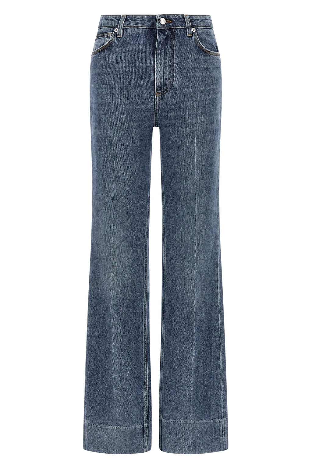 DOLCE & GABBANA Logo tag jeans For Women 100% cotton