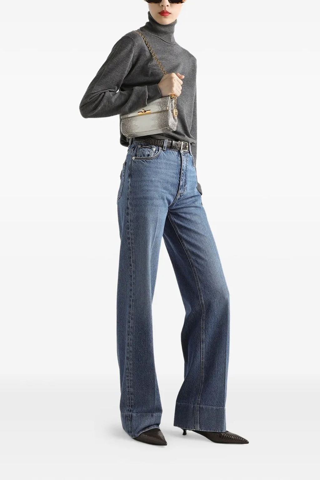 DOLCE & GABBANA Logo tag jeans For Women 100% cotton