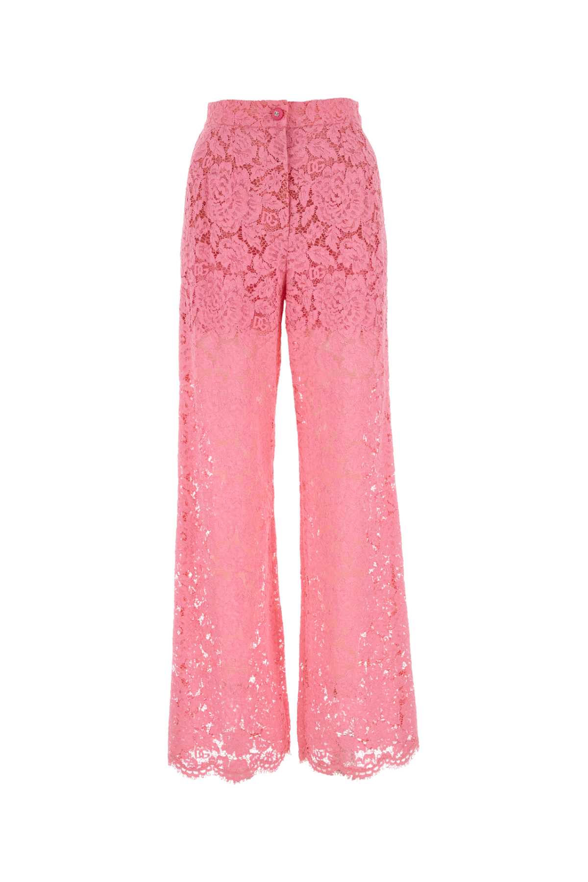 DOLCE & GABBANA PANTALONE PALAZZO PIZZO For Women Exterior: 51% Viscose 24% Cotton 20% Nylon 5% Elastane
