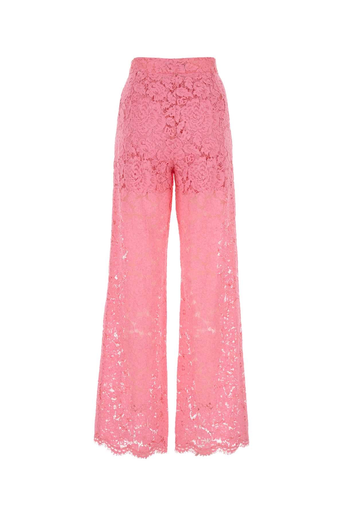 DOLCE & GABBANA PANTALONE PALAZZO PIZZO For Women Exterior: 51% Viscose 24% Cotton 20% Nylon 5% Elastane