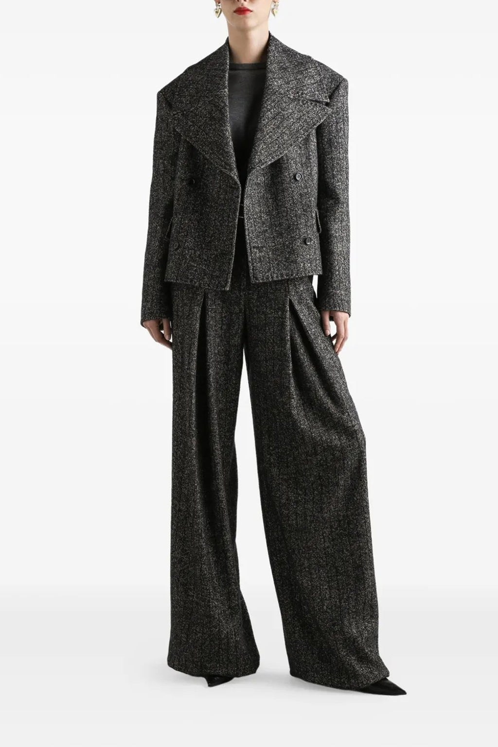 DOLCE & GABBANA Striped wool pants For Women 48% virgin wool 35% wool 16% polyamide 1% elastane