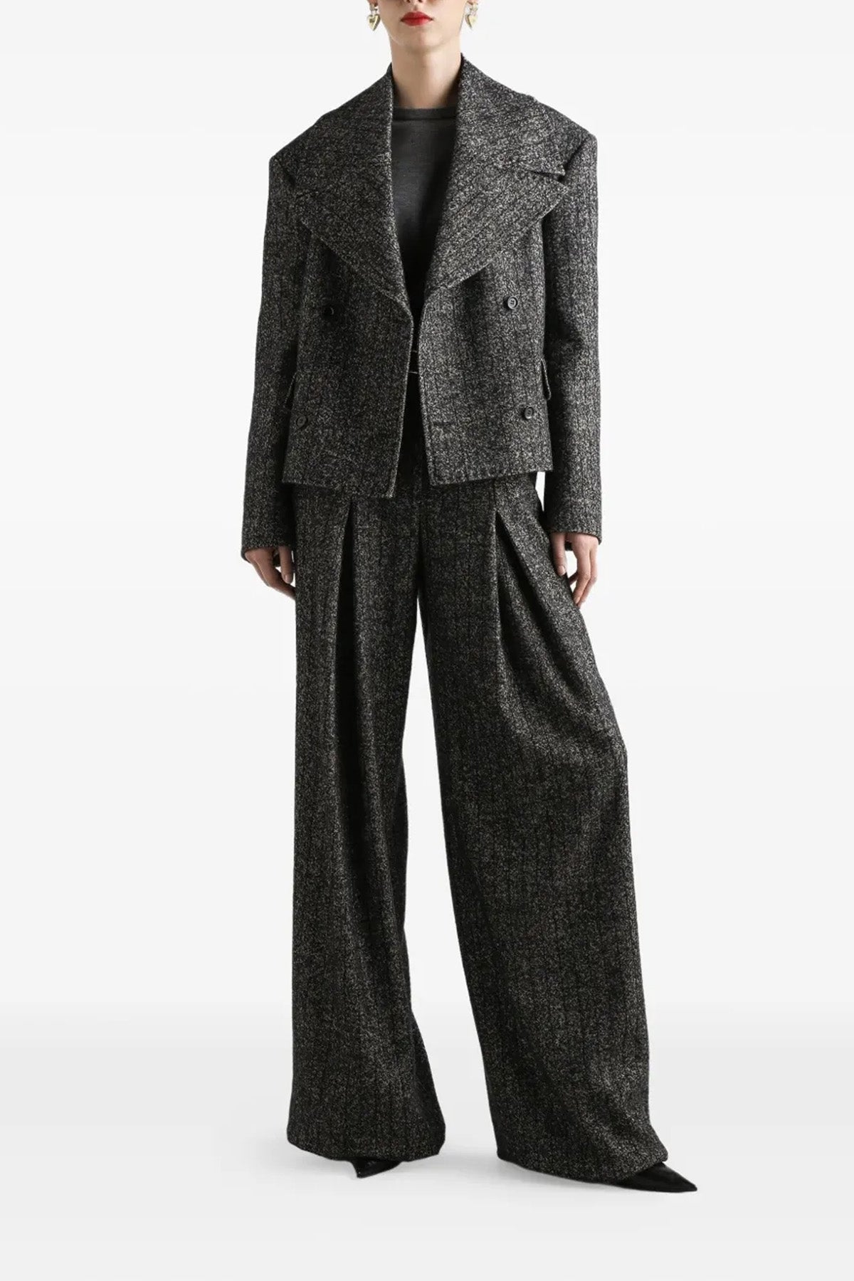 DOLCE & GABBANA Striped wool pants For Women 48% virgin wool 35% wool 16% polyamide 1% elastane