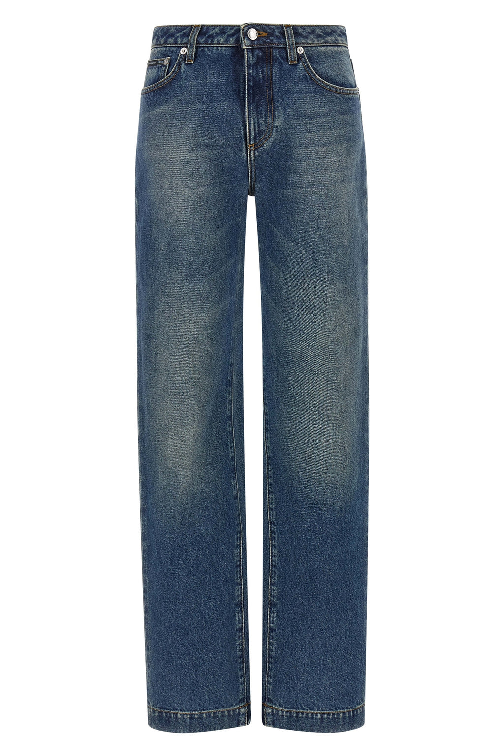 DOLCE & GABBANA Logo tag jeans For Women 100% cotton