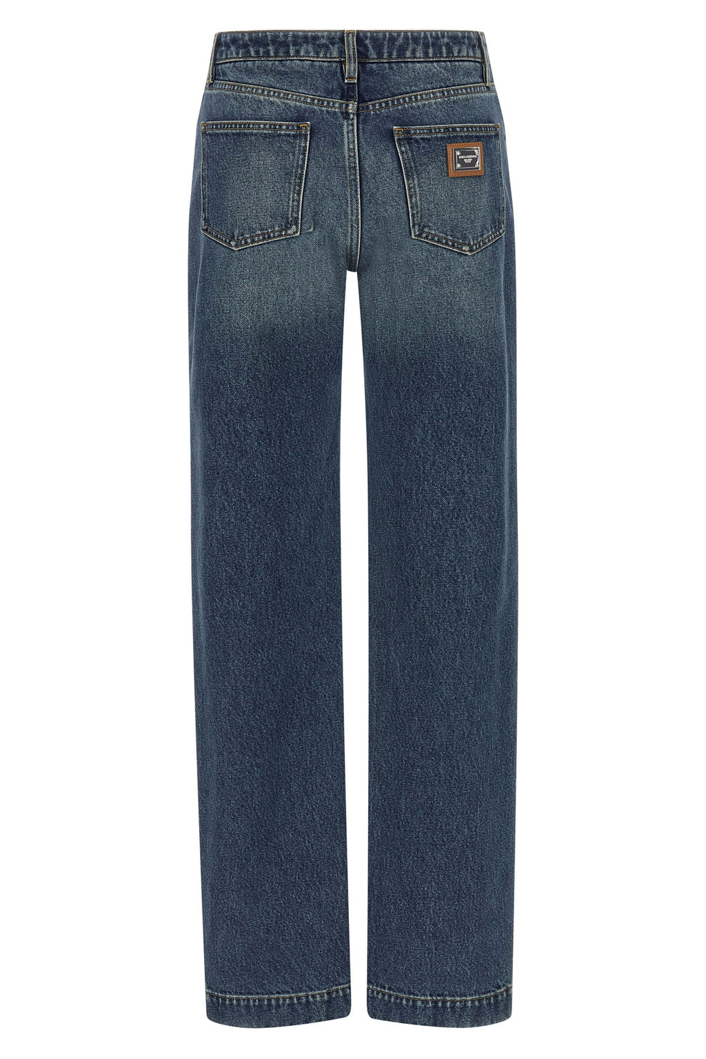 DOLCE & GABBANA Logo tag jeans For Women 100% cotton