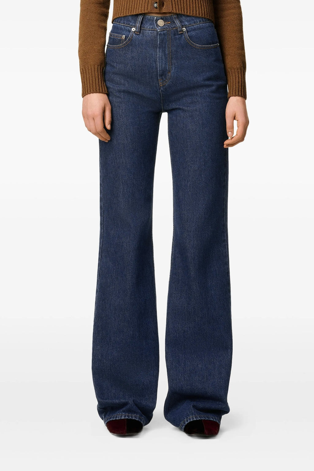 AMI PARIS Flared leg jeans For Women 100% cotton