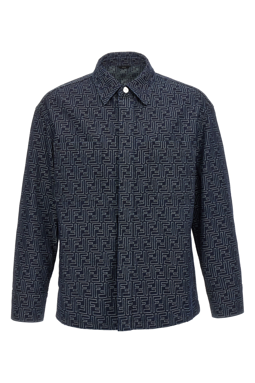 FENDI Overshirt denim FF For Men 100% cotton