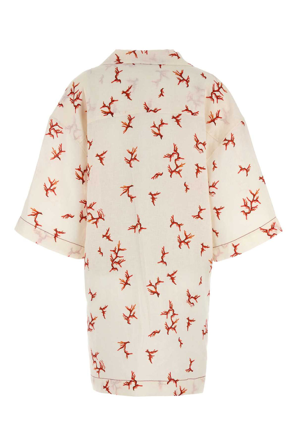 FENDI KAFTANO CORAL LINEN For Women Exterior: 100% Linen