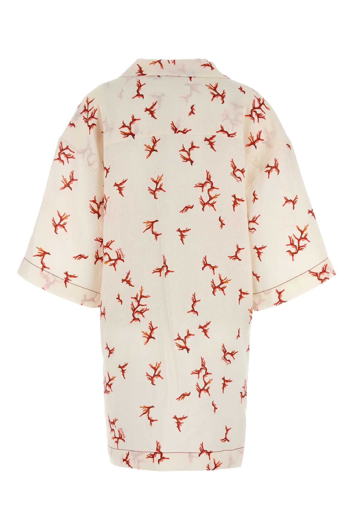 FENDI KAFTANO CORAL LINEN For Women Exterior: 100% Linen