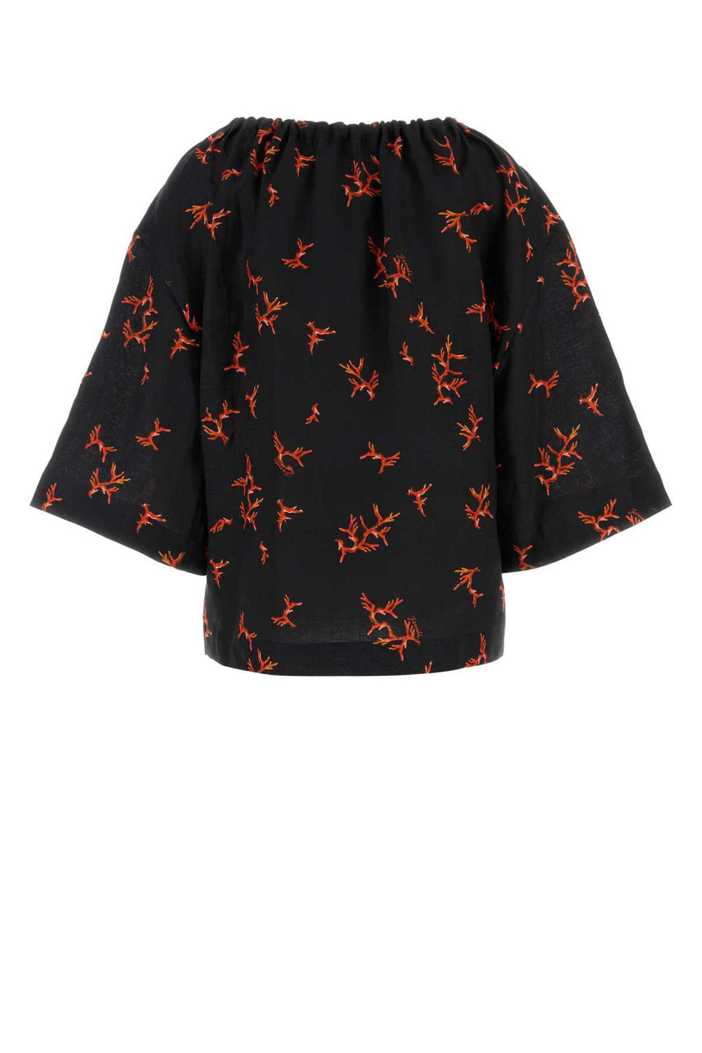 FENDI T-SHIRT FENDI EMBROIDE For Women Exterior: 100% Linen