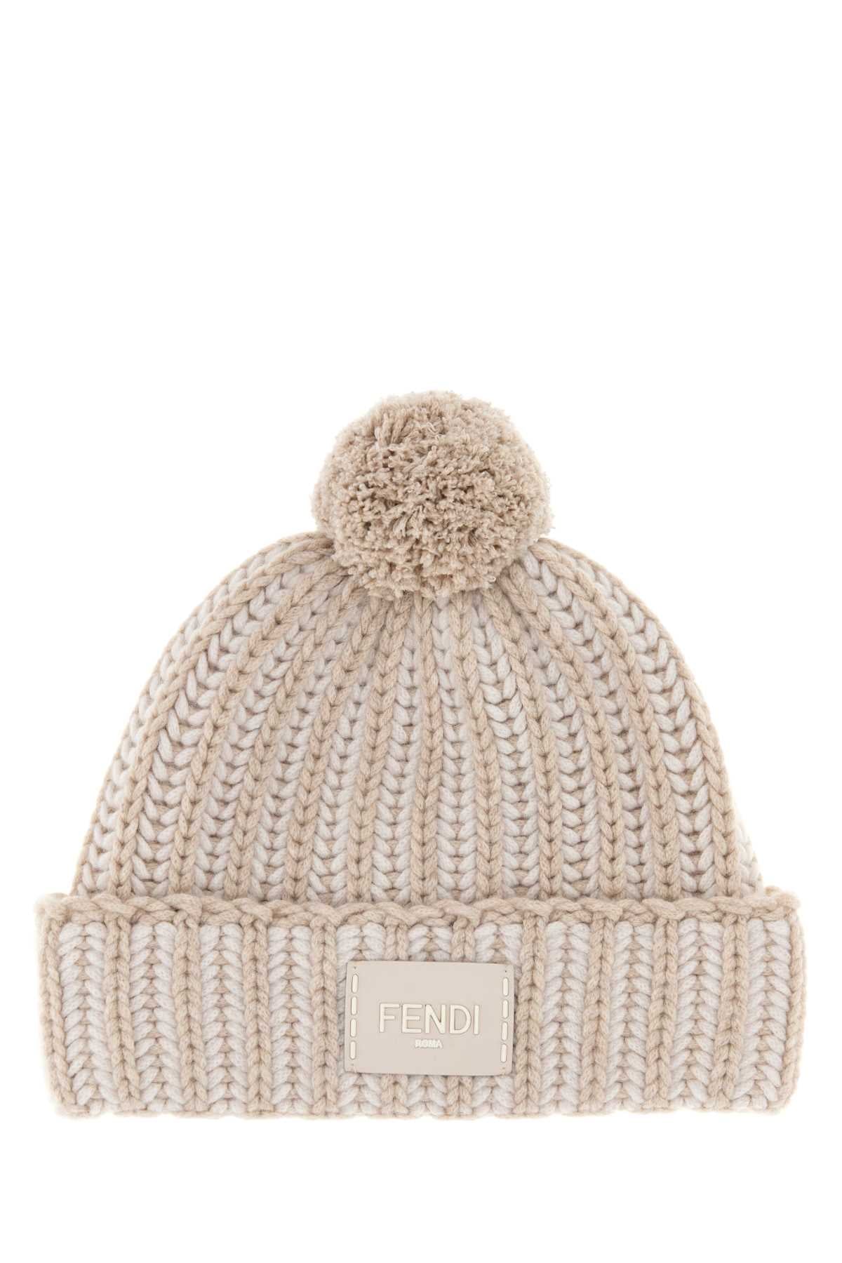 FENDI BEANIE MAGLIA INGLESE For Women Exterior: 85% Virgin wool 15% Cashmere