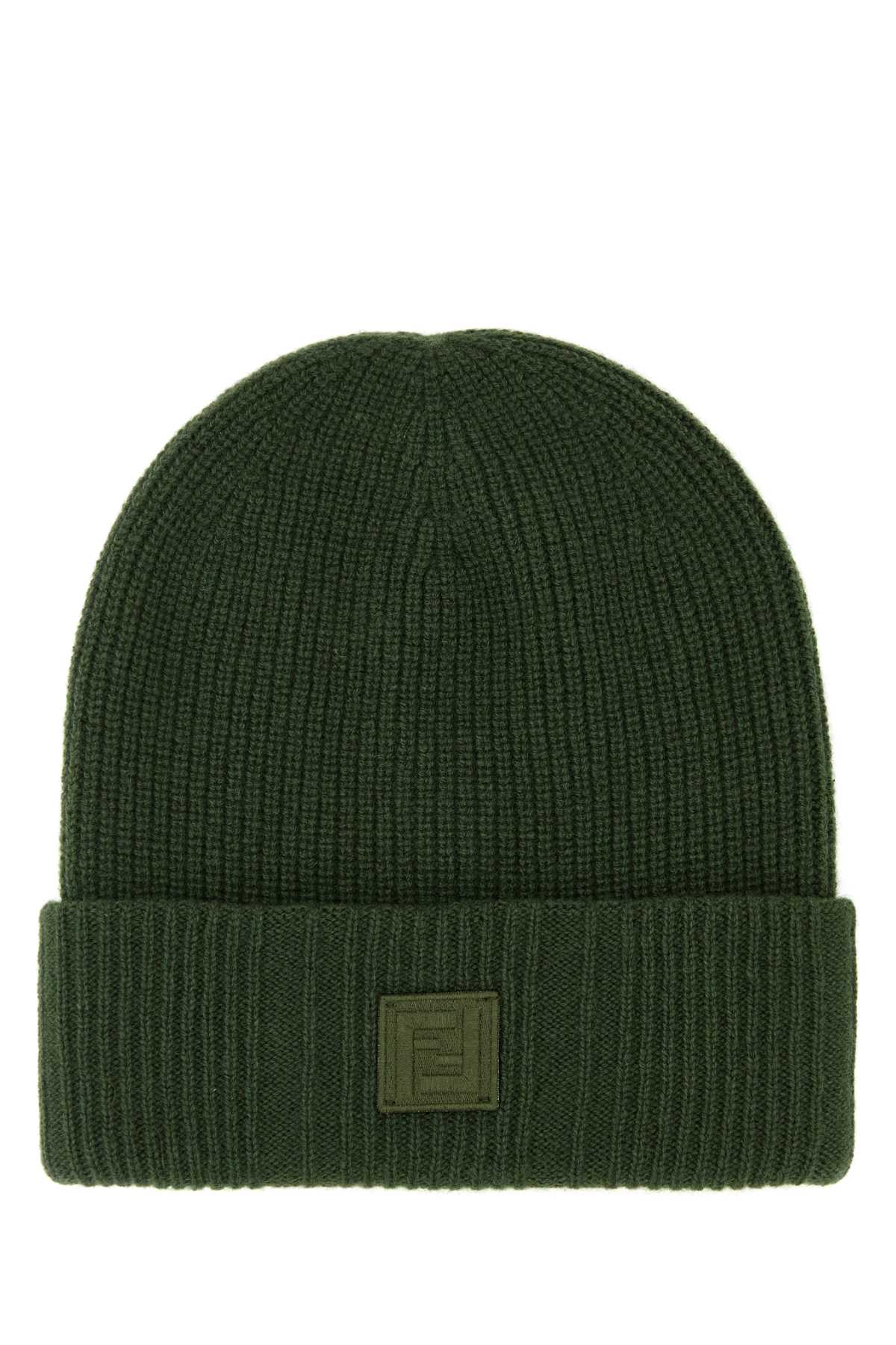 FENDI BEANIE FF LABEL For Men Exteiror: 90% Wool 10% Cashmere