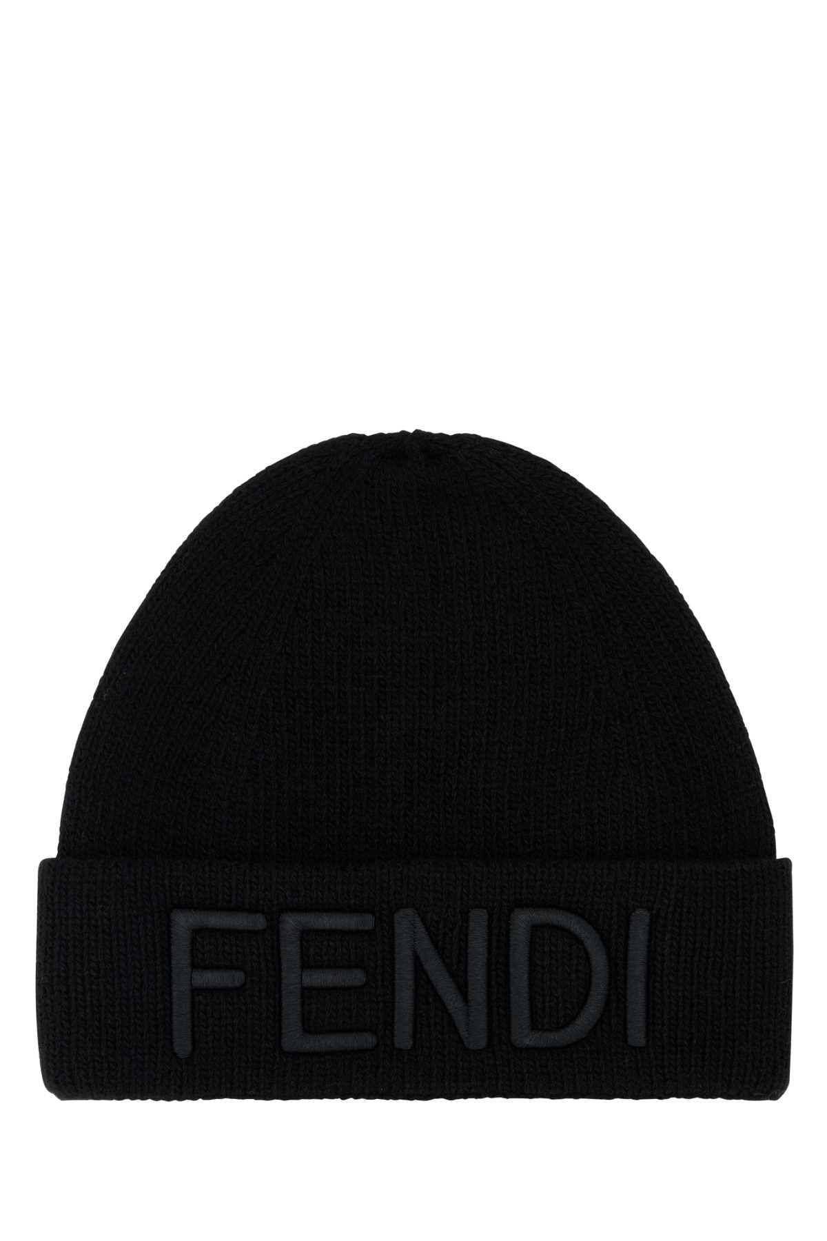 FENDI BEANIE WV EMBRODERY F For Men Exterior: 100% Wool