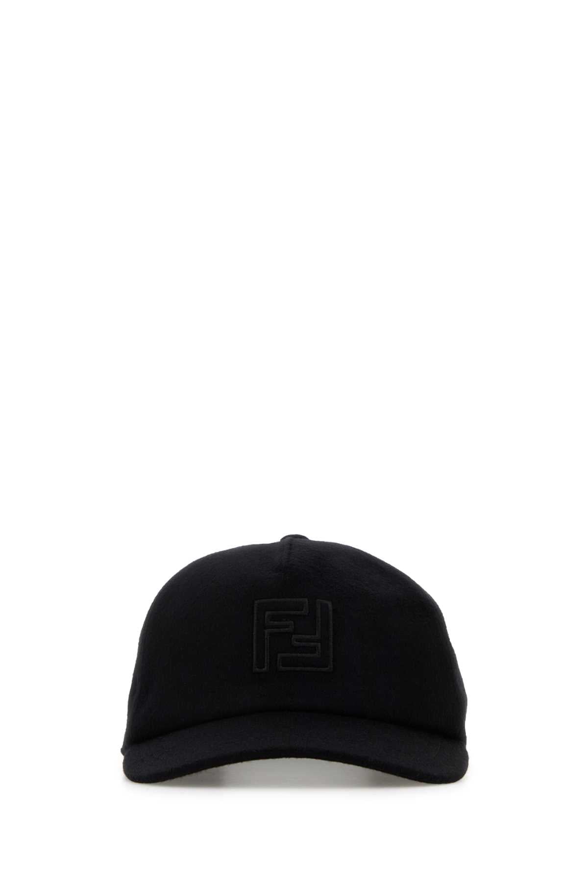 FENDI CAPPELLINO IN CASHMERE CON LOGO FF For Men Exterior: 90% Wool 10% Cashmere