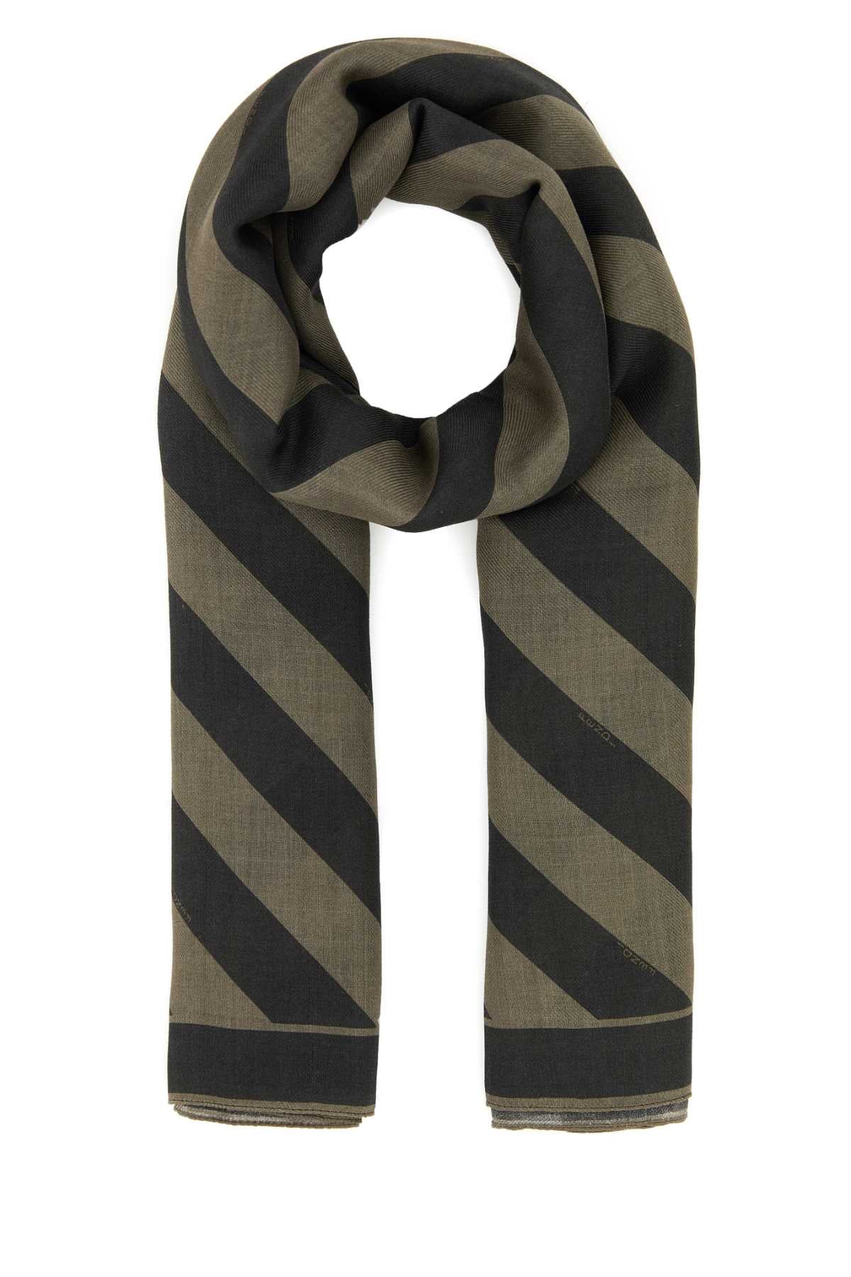 FENDI SCIALLE 140X140 PEQUIN For Men Exterior: 50% Silk 50% Wool