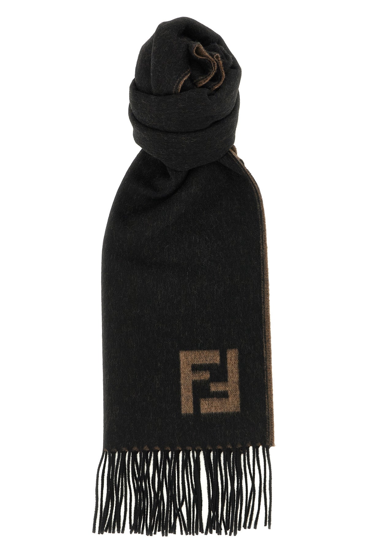 FENDI Double-sided scarf For Men 93% wool 7% cachemire