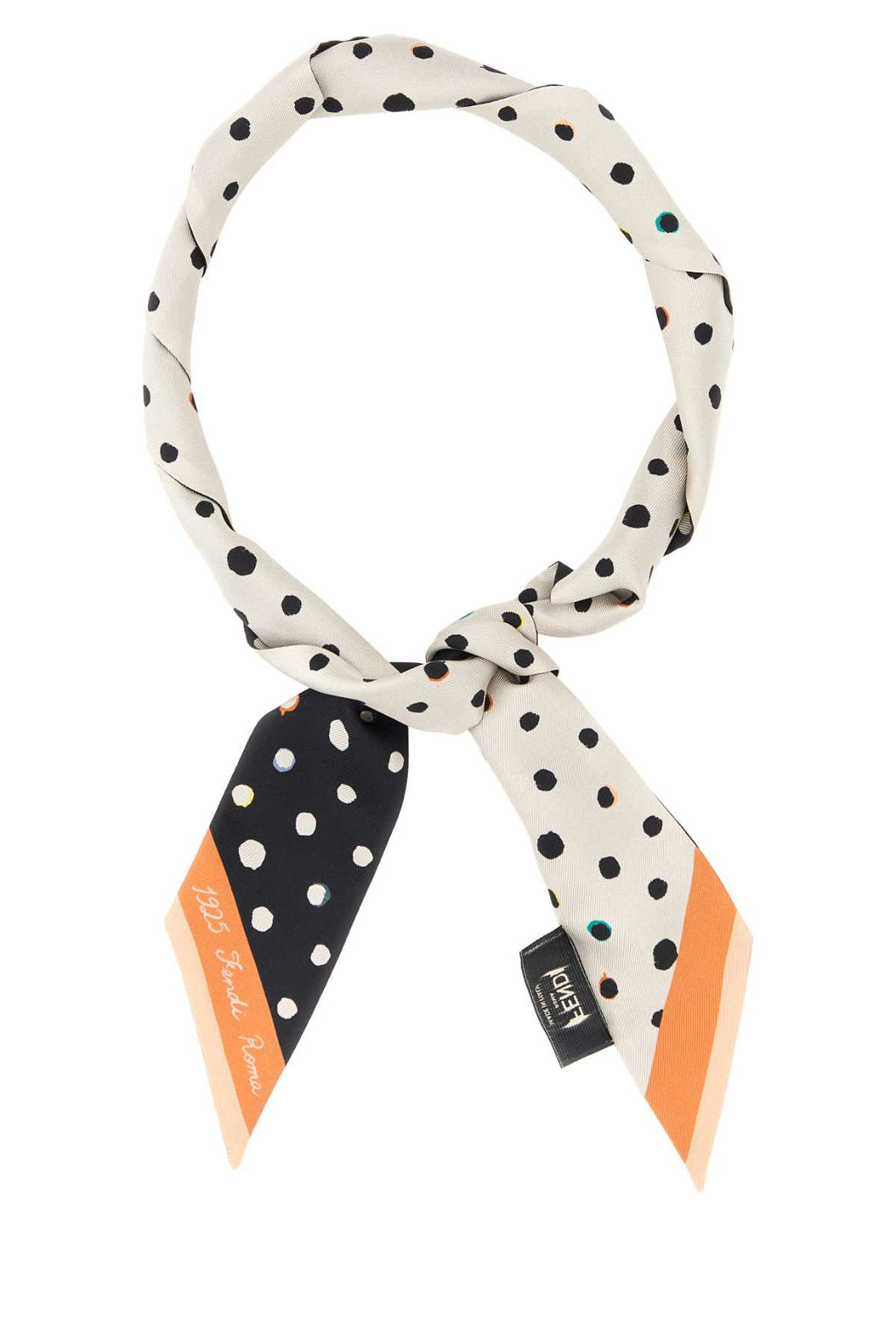 FENDI WRAPPY 5X120 STAMPA FALENA DOTS For Women Exterior: 100% Silk