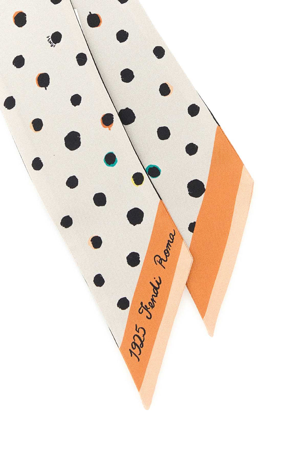 FENDI WRAPPY 5X120 STAMPA FALENA DOTS For Women Exterior: 100% Silk