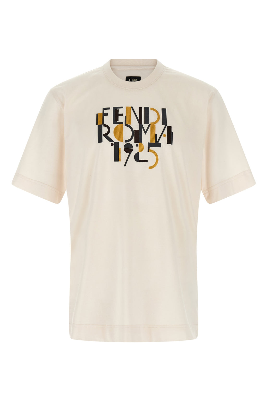 FENDI 'Fendi Roma 1925' print T-shirt For Men 100% cotton