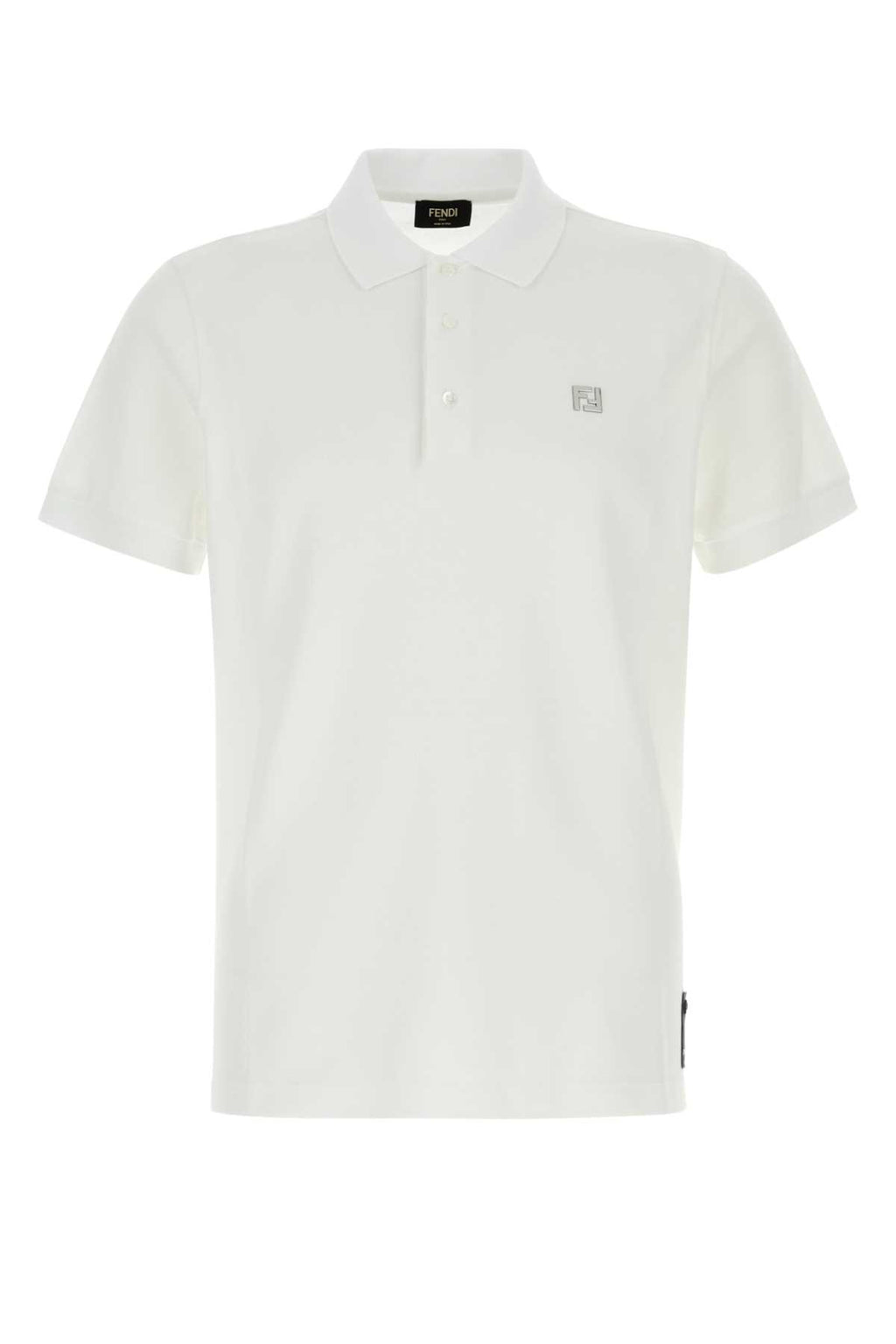 FENDI POLO FF METAL PIQUET For Men Exterior: 100% Cotton