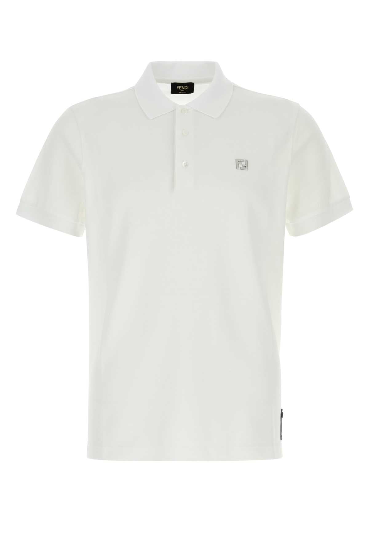 FENDI POLO FF METAL PIQUET For Men Exterior: 100% Cotton