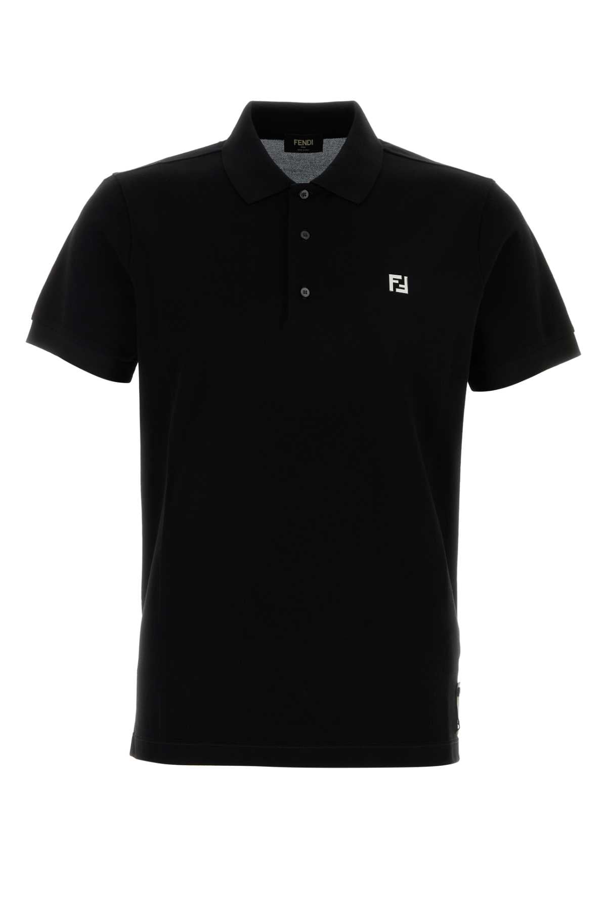 FENDI POLO FF METAL PIQUET For Men Exterior: 100% Cotton