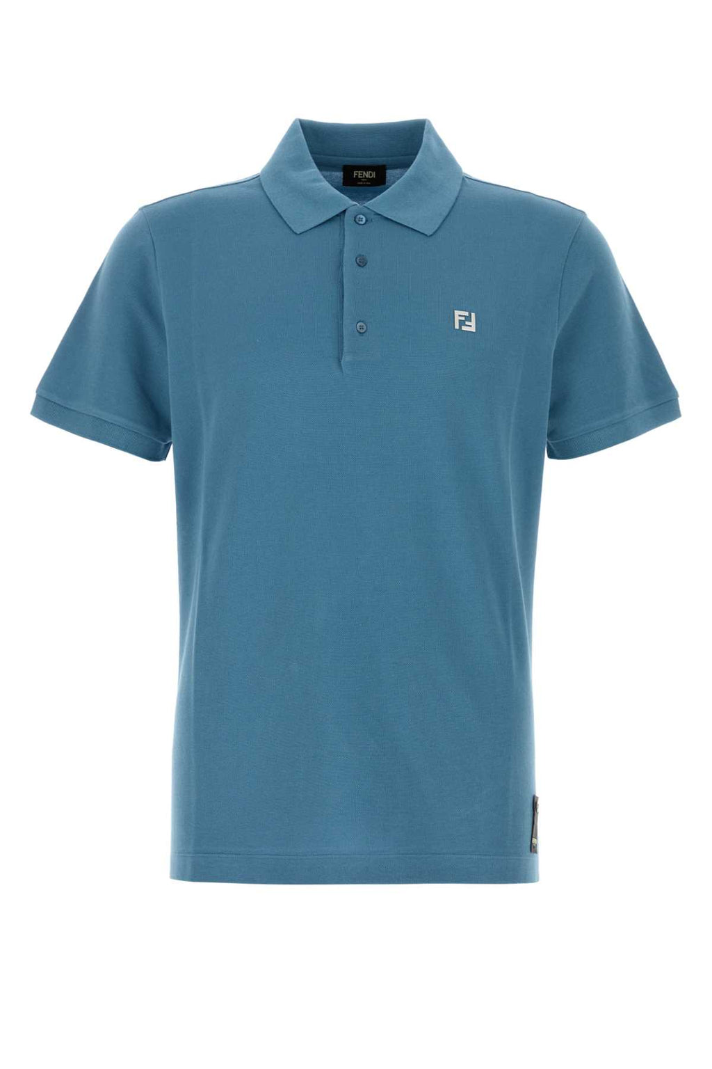 FENDI POLO FF METAL PIQUET For Men Exterior: 100% Cotton