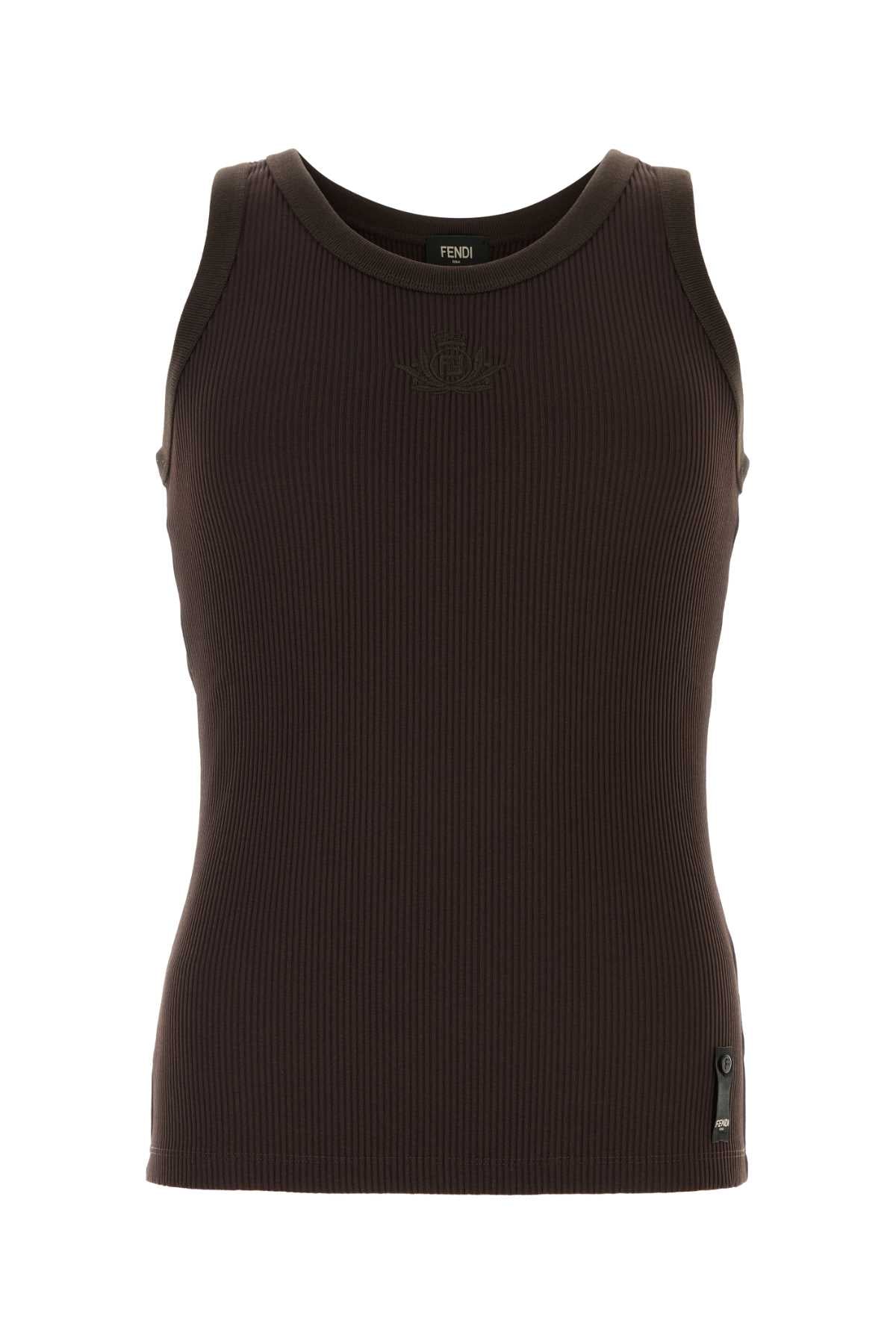 FENDI TOP RIBBED J FF CLUB CREST For Men Exterior: 91% Nylon 9% Elastane