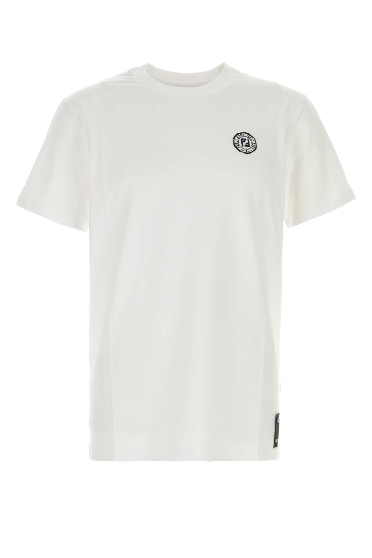 FENDI T-SHIRT CO FENDI STAMP For Men Exterior: 100% Cotton